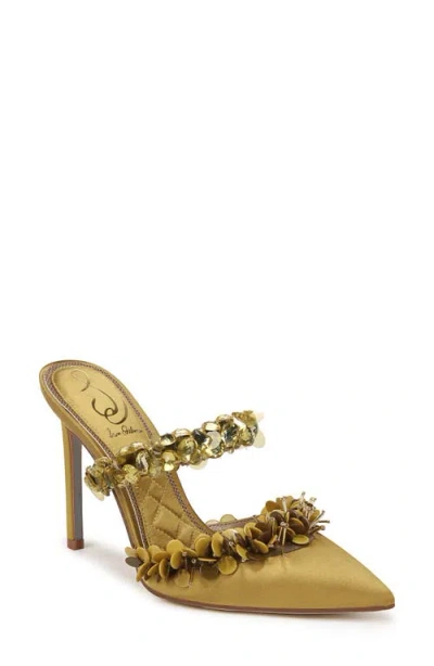 Sam Edelman Athena Pointed Toe Mule Pump Dark Pear Satin In Dark Pear