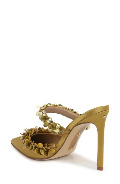 Sam Edelman Athena Pointed Toe Mule Pump Dark Pear Satin In Dark Pear