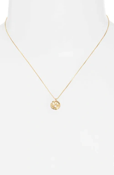 Set & Stones Evie Evil Eye Medallion Necklace In Gold