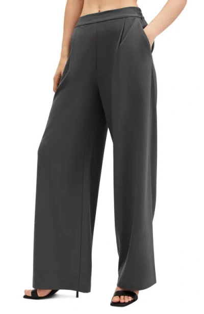 Shop Allsaints Aleida Wide Leg Pants In Eiffel Grey