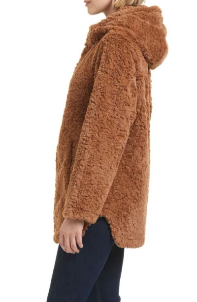 Sanctuary Textured Faux Fur Jacket In Camel