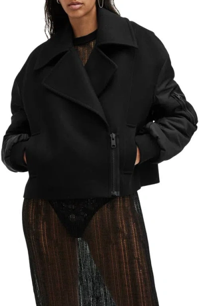 Allsaints Wool-blend Orla Jacket In Black