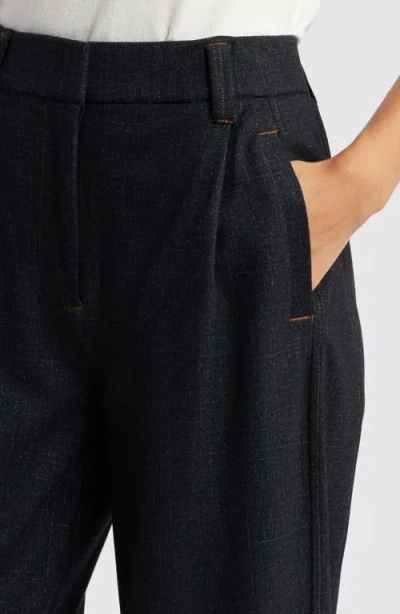 Wit & Wisdom 'ab'solution Skyrise Pleated Barrel Pants In Dark Indigo