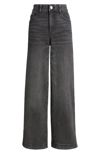 Shop Wit & Wisdom 'ab'solution Skyrise High Waist Wide Leg Jeans In Washed Black Artisanal