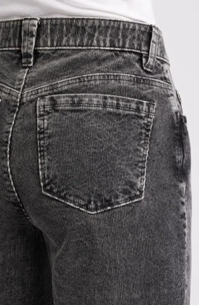 Wit & Wisdom Sam 'ab'solution High Waist Wide Leg Corduroy Jeans In Washed Grey