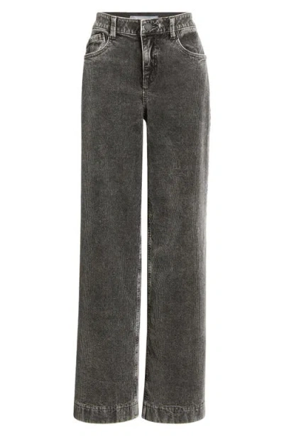 Wit & Wisdom Sam 'ab'solution High Waist Wide Leg Corduroy Jeans In Washed Grey