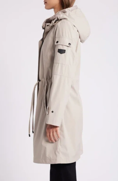 Sam Edelman Hooded Longline Parka In Oat