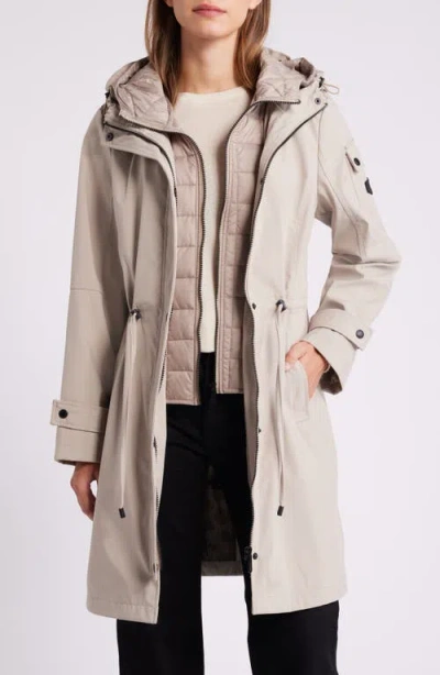 Sam Edelman Hooded Longline Parka In Oat