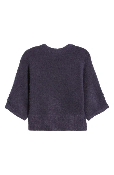 Wit & Wisdom Bouclé Sweater In Blue Charcoal