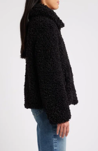 Sam Edelman Faux Fur Jacket In Black