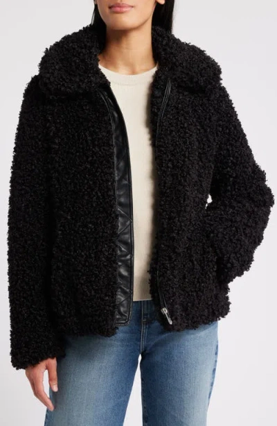 Sam Edelman Faux Fur Jacket In Black