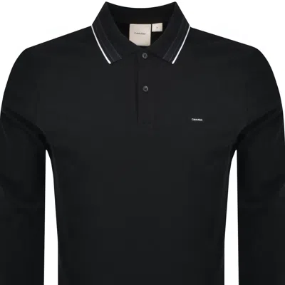 Shop Calvin Klein Stretch Multi Tip Polo T Shirt Black