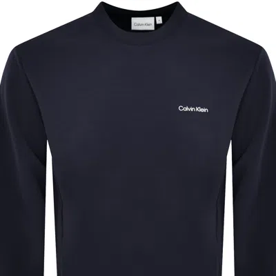 Calvin Klein Micro Logo Repreve Sweatshirt Navy In Navy