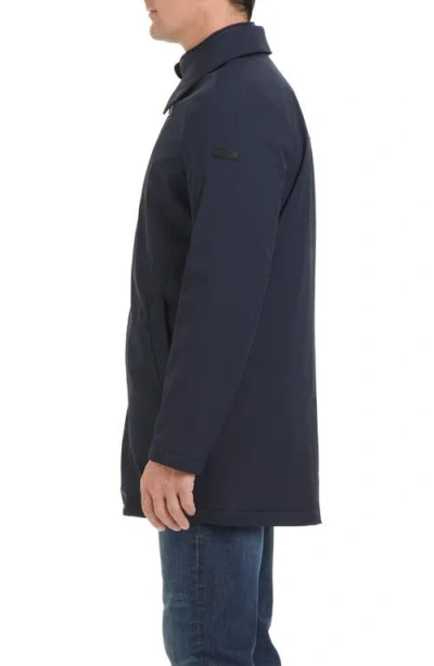 Vince Camuto Water Resistant Transitional Coat With Removable Bib In Navy