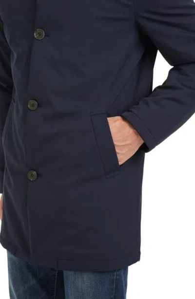 Vince Camuto Water Resistant Transitional Coat With Removable Bib In Navy