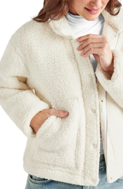 Splendid Tina Fleece Jacket In Pale Oak
