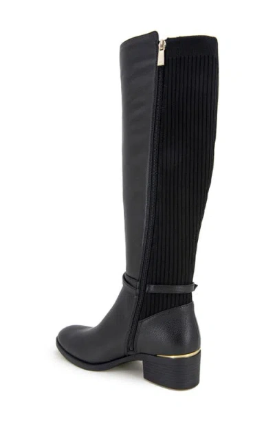 Kenneth Cole Lanica Knee High Boot In Black Leather