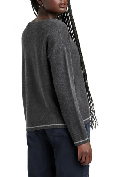 Splendid Sydney Crewneck Sweater In Heather Shadow