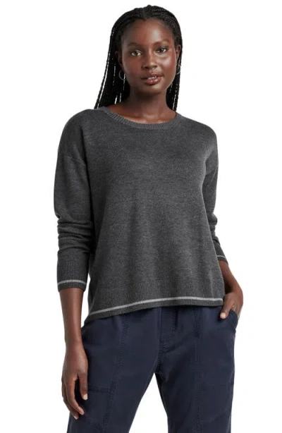 Splendid Sydney Crewneck Sweater In Heather Shadow