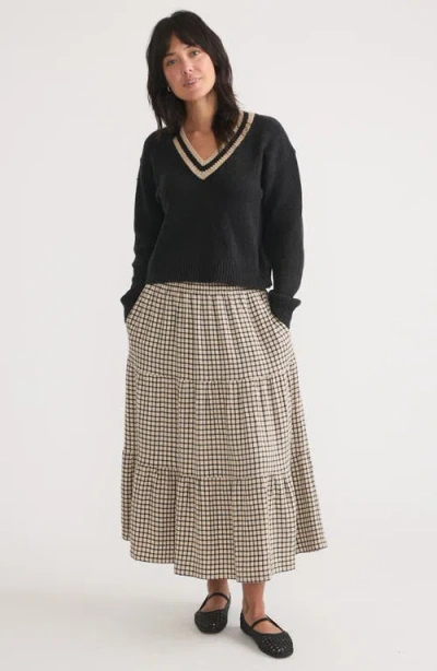 Marine Layer Bella Cropped Sweater In Black