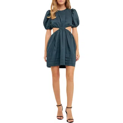 English Factory Cutout Puff Sleeve Cotton Minidress In Amazon
