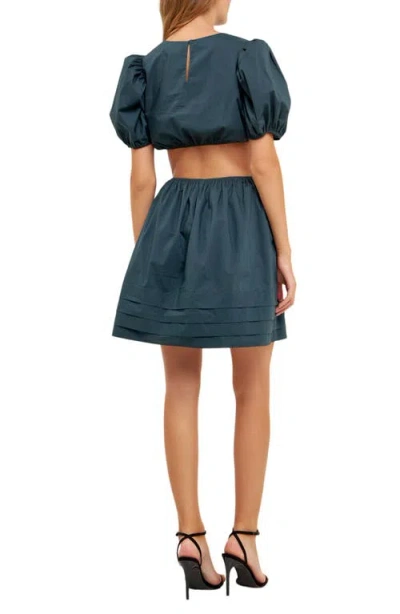 English Factory Cutout Puff Sleeve Cotton Minidress In Amazon