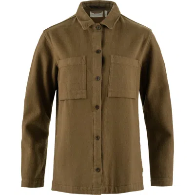 Fjall Raven Fjällräven Singi Organic Cotton Flannel Overshirt In Wood Brown