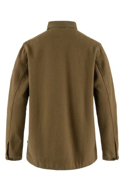 Fjall Raven Fjällräven Singi Organic Cotton Flannel Overshirt In Wood Brown