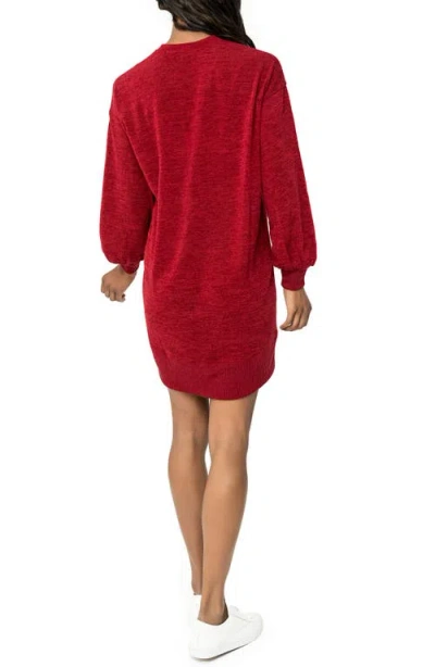Gibsonlook Long Sleeve Sweater Dress In Dark Mauve