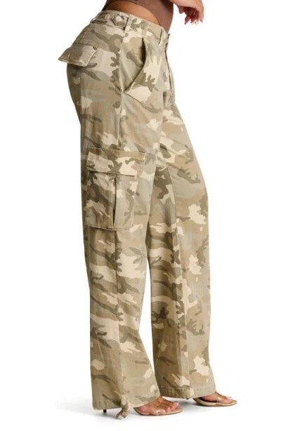 Shop Naked Wardrobe Cargo Pants In Natural Camo