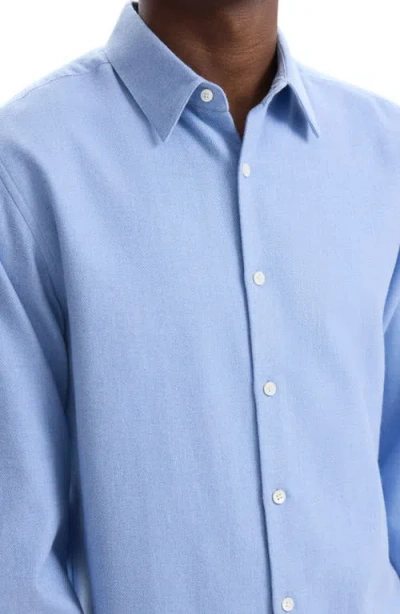 Theory Irving Flannel Button-up Shirt In Skylight Melange