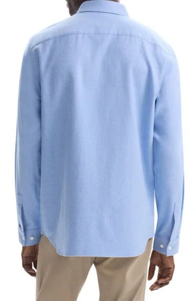 Theory Irving Flannel Button-up Shirt In Skylight Melange