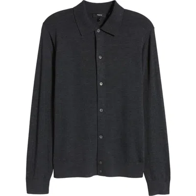Theory Irving Linen Button Down Shirt In New Pestle Melange