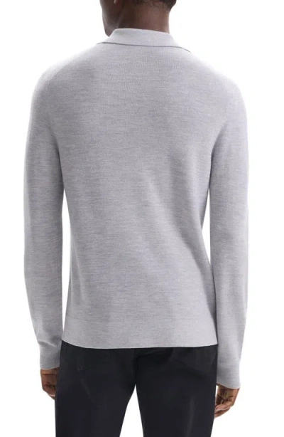 Theory Gray Hilles Polo In Vapor Melange