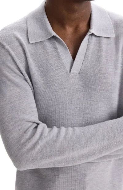 Theory Gray Hilles Polo In Vapor Melange