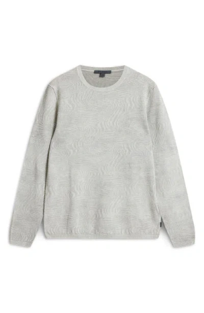 Shop John Varvatos Mercer Wave Long Sleeve T-shirt In Silver Heather