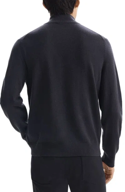 Theory Men's Lamar Paneled Ribbed Wool Sweater In Hickory Melange