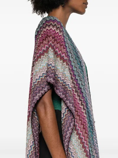 MISSONI ZIGZAG-WOVEN CAPE 