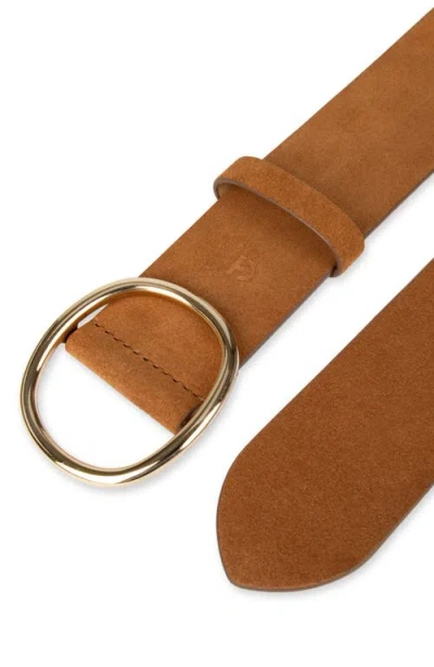 Cole Haan Suede Belt In Tan Suede