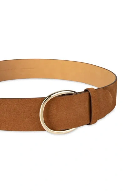 Cole Haan Suede Belt In Tan Suede
