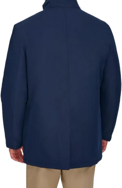 Dockers Men's Three-quarter Length Commuter Jacket With Bib In Navy
