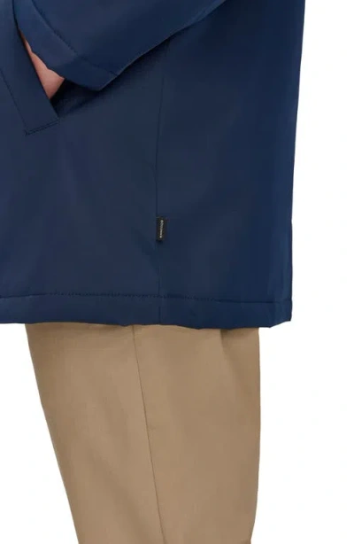 Dockers Men's Three-quarter Length Commuter Jacket With Bib In Navy