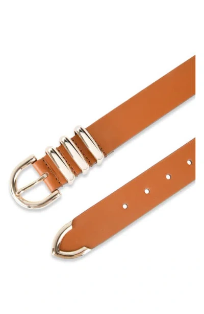 Cole Haan Triple Keeper Belt In Tan