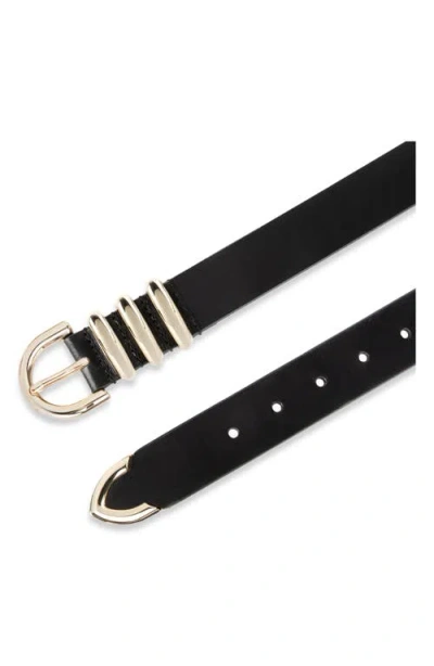 Cole Haan Beveled Edge Modern 3 Pc Set Belt - Black Size Xl In Black