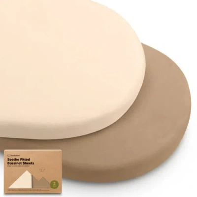 Keababies 2-pack Soothe Fitted Bassinet Sheets In Pecan