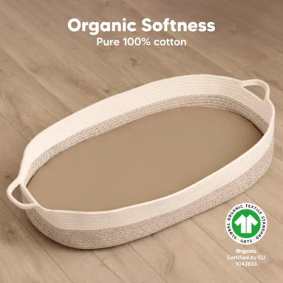 Keababies 2-pack Soothe Fitted Bassinet Sheets In Pecan