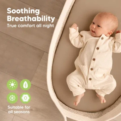 Keababies 2-pack Soothe Fitted Bassinet Sheets In Pecan