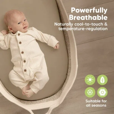Keababies 2-pack Isla Fitted Bassinet Sheets In Pecan