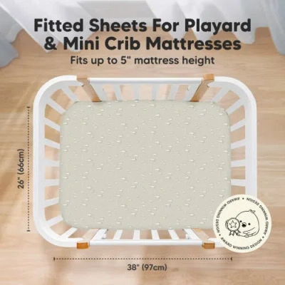 Keababies Isla Fitted Mini Crib Sheets In Pine Grove