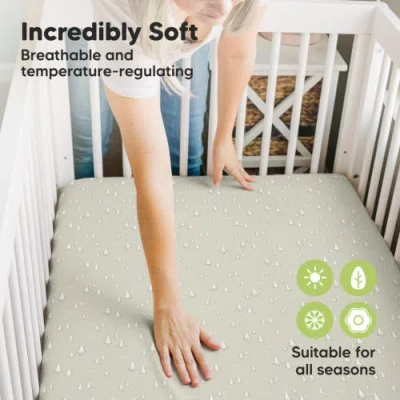 Keababies Isla Fitted Mini Crib Sheets In Pine Grove